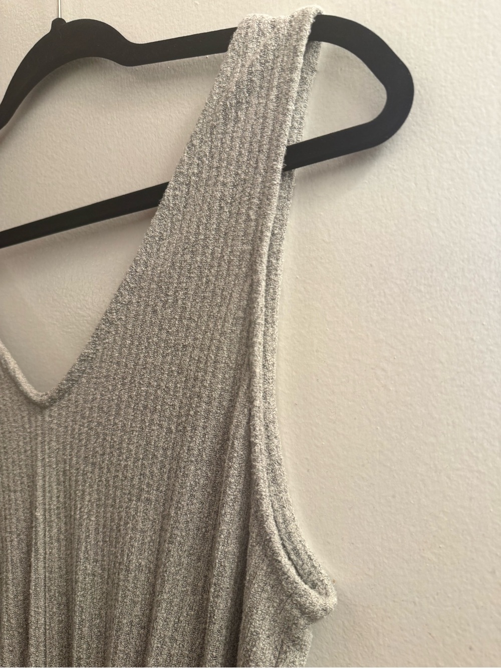 Sleeveless Wrap Knit Romper in Light Gray - Picture 10 of 14